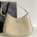 프라다 (블랙프라임) 클레오 대형 호보백 대형 소가죽 크림 BC156