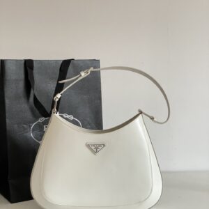 프라다 (블랙프라임) 클레오 대형 호보백 가죽 화이트 BC156