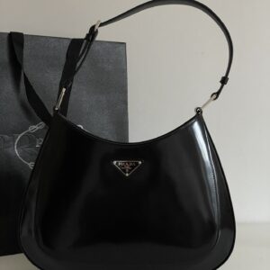 프라다 (블랙프라임) 클레오 대형 핸드백 가죽 블랙 BC156
