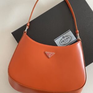 프라다 (블랙프라임) 클레오 레트로 호보 호보백 소가죽 오렌지 BC499