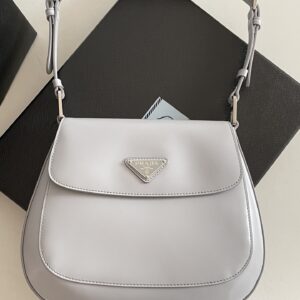 프라다 (블랙프라임) 클레오 대형 플랩 숄더백 가죽 화이트 BD303