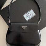 프라다 (블랙프라임) 클레오 호보 백 가죽 복고풍 블랙 BD311