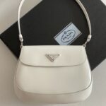 프라다 (블랙프라임) 클레오 레트로 호보 백 레더 아이보리 BD311