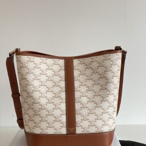 셀린느 (블랙프라임) 블랙프라임 중형 물통백 토트백 중형 레더 블랙프라임 패턴 아이보리 191132