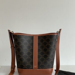 셀린느 (블랙프라임) 미니 물통백 Mini 레더 블랙프라임 브라운 191442