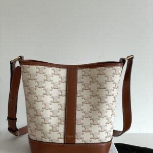 셀린느 (블랙프라임) 미니 물통백 Mini 레더 블랙프라임 아이보리 191442