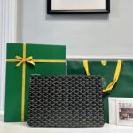 고야드 (리미티드) 세나 파우치 고야딘 캔버스 리미티드 에디션 블랙 8011