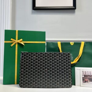 고야드 (리미티드) 세나 파우치 고야딘 캔버스 리미티드 에디션 블랙 8011