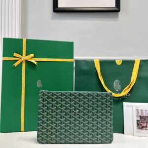 고야드 (리미티드) 세나 파우치 MM 고야딘 캔버스 리미티드 에디션 그린 8012