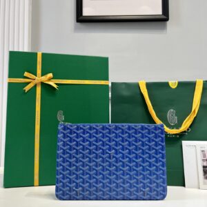 고야드 (리미티드) 세나파우치 MM 고야딘 캔버스 리미티드 에디션 블루 8012