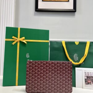 고야드 (리미티드) 세나파우치 MM 고야딘 캔버스 리미티드 에디션 버건디 8012