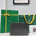 고야드 (리미티드) 세나 파우치 MM 고야딘 캔버스 리미티드 에디션 블랙탄 8012