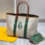 고야드 (리미티드) 생 루이 토트 쇼핑백 리미티드 고야딘 캔버스 로고 패턴 아이보리 그린 8037