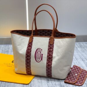 고야드 (리미티드) 생 루이 토트 쇼핑백 리미티드 고야딘 캔버스 로고 패턴 아이보리 8037