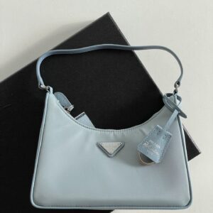 프라다 (블랙프라임) 호보백 나일론 하늘색 NE204