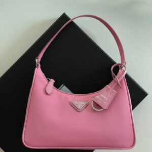 프라다 (블랙프라임) 호보백 레더 핑크 NE204