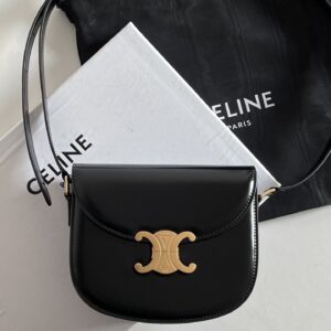 셀린느 (블랙프라임) 카이로스 가방 소가죽 금장 버클 블랙 110413