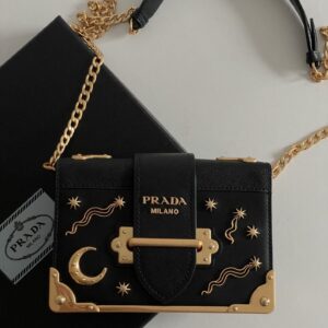 프라다 (블랙프라임) 카히에 미니백 Mini 레더 별과 달 블랙 BH018