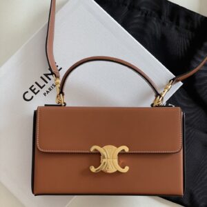 셀린느 (블랙프라임) 블랙프라임 손잡이 박스백 레더 골드 로고 브라운 199992