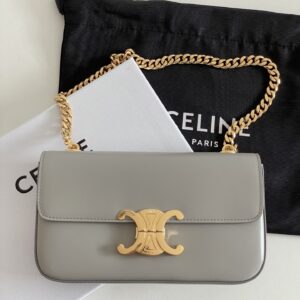 셀린느 (블랙프라임) 체인 숄더백 가죽 블랙프라임 그레이 197993