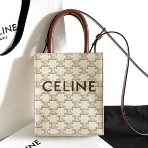 셀린느 (블랙프라임) 미니 카바스 토트 토트백 Mini 레더 블랙프라임 아이보리 194372