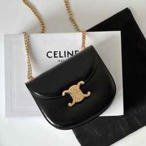 셀린느 (블랙프라임) 체인 케이트 미니 크로스백 Mini 레더 골드 체인 블랙 110973