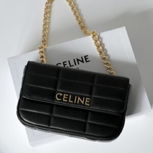 셀린느 (블랙프라임) 마텔라세 숄더백 양가죽 퀼팅 검정 111273