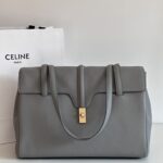 셀린느 (블랙프라임) 소프트 16 토트백 대형 레더 그레이 194043