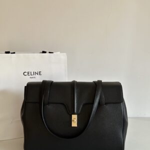 셀린느 (블랙프라임) 소프트 16 토트백 대형 레더 블랙 194043