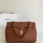 셀린느 (블랙프라임) 소프트 16 토트백 대형 레더 블랙프라임 브라운 194043