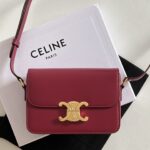 셀린느 (블랙프라임) 트리옴프 미디움 가방 미디움 레더 골드 하드웨어 레드 188423