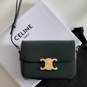 셀린느 (블랙프라임) 트리옴프 미디움 숄더백 미디움 가죽 블랙프라임 그린 188423