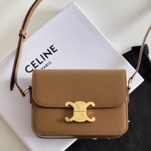 셀린느 (블랙프라임) 트리옴프 미디움 숄더백 미디움 가죽 블랙프라임 카라멜 브라운 188423