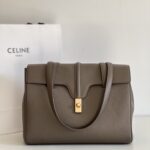 셀린느 (블랙프라임) 소프트 16 토트백 중형 소가죽 블랙프라임 브라운 195543