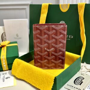 고야드 (리미티드) 생 피에르 카드 홀더 접이식 카드 지갑 고야딘 캔버스 리미티드 에디션 레드 8506