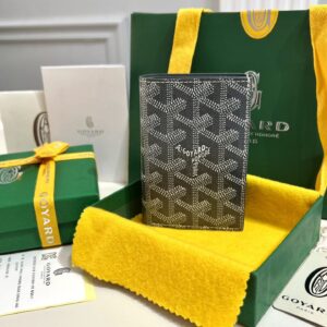 고야드 (리미티드) 생 피에르 카드 홀더 접이식 카드 지갑 고야딘 캔버스 리미티드 에디션 블랙 8506