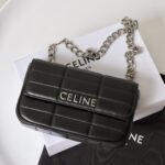셀린느 (블랙프라임) 블랙 마틀라세 모노크롬 퀼팅 양가죽 체인 숄더백 양가죽 퀼팅 블랙 111273