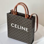 셀린느 (블랙프라임) 미니 블랙 팬텀 토트 토트백 Mini 레더 로고 패턴 브라운