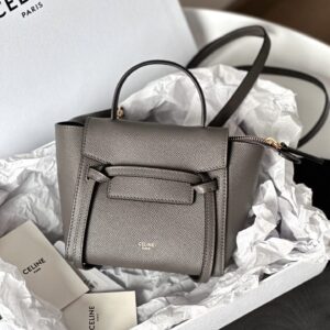 셀린느 (블랙프라임) 벨트 피코 미니 미니백 Mini 레더 그레이 194263