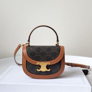 셀린느 (블랙프라임) 베사체 초미니 크로스백 초미니 레더 블랙프라임 브라운 0L063