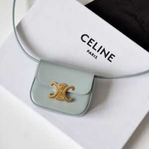 셀린느 (블랙프라임) 미니 카텐 크로스백 Mini 레더 아이스 블루