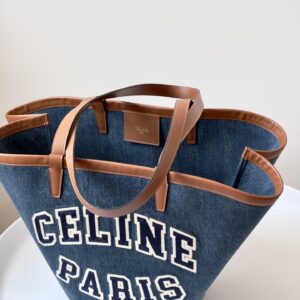 셀린느 (블랙프라임) 셀린느 데님 토트 토트백 데님 로고 프린트 블루 196262