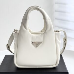 프라다 (블랙프라임) 소프트 백 미니 토트백 Mini 나일론 아이보리 BA359