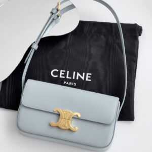 셀린느 (블랙프라임) 트리옴프 숄더백 레더 블랙프라임 연한 파랑 194143