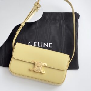 셀린느 (블랙프라임) 트리옴프 미니 크로스백 Mini 레더 블랙프라임 옐로우 194143