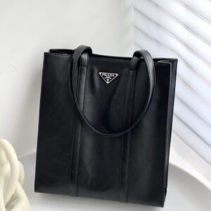 프라다 (블랙프라임) 블랙프라임 토트백 양가죽 주름 블랙 BG459