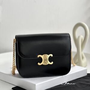 셀린느 (블랙프라임) 체인 케이트 백 크로스백 레더 블랙 113583