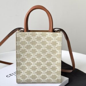 셀린느 (블랙프라임) 미니 블랙 프라임 토트 토트백 Mini 레더 로고 패턴 베이지 194372