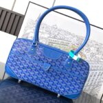 고야드 (리미티드) 빈티지 바게트 백 토트백 고야딘 캔버스 리미티드 에디션 하늘색 8035