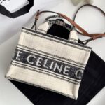 셀린느 (블랙프라임) 제직 스트라이프 캔버스 숄더백 캔버스 스트라이프 아이보리 199162